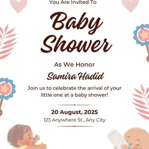 Baby Shower Invitation card