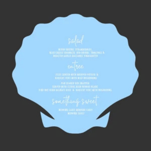 Custom Shape Menu Card