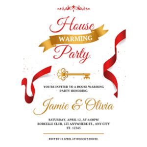 House Welcome Invitation Card